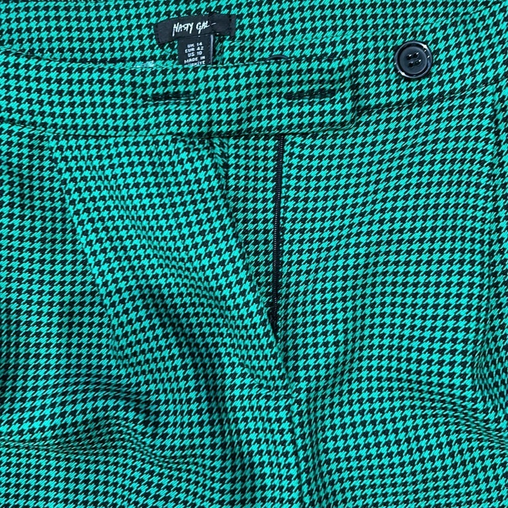 Nastygal Wide Leg Check Tailored Pants - Picture 5 of 7